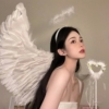 天使精灵翅膀cos白色羽毛万圣节圣诞节装饰女服装穿搭套装道具