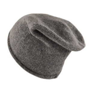 50%羊毛线帽针织帽男女帽，卷边帽mghm帽冬季帽子女男护耳帽堆堆帽
