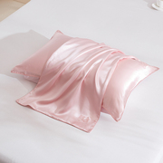 桑蚕丝真丝枕套单面，19姆米刺绣枕芯套丝绸，蚕猫枕头套一只装