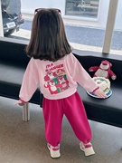 女宝宝套装秋装洋气可爱儿童春秋运动两件套2三3到4五5岁女童衣服