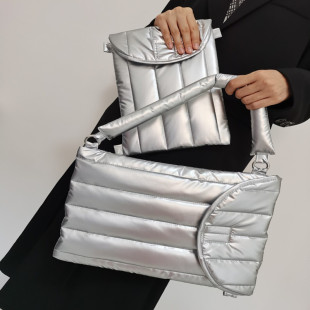 太空棉电脑包明星网红同款手提拿包小众设计平板电脑保护套单肩包