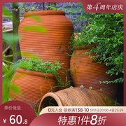 桂花龙窑红陶盆可爱复古土陶罐花卉盆栽种植种果树花盆