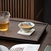 粗陶茶杯套装主人杯功夫，茶具单杯陶瓷釉下彩复古品茗杯，茶盏斗笠杯