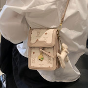 流行小包包女2024法式小众复古精致手机包时尚迷你小方包