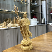 黄杨木雕地藏王佛像居家供奉实木雕刻家用供奉地藏王菩萨神像摆件