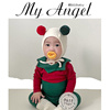 韩国婴儿冬装连体衣男女宝宝，圣诞老人哈衣红色，造型外出爬服包屁衣