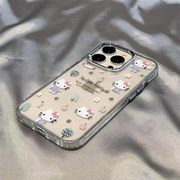 日韩三丽鸥HelloKitty凯蒂猫适用苹果14plus手机壳iPhone13promax卡通12可爱xs硅胶全包11防摔8透明潮女7