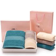 工厂毛巾浴巾三件套员工福利礼盒公司送客户印字Logo套装