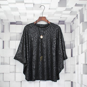 夏季原创设计师薄款个性宽松短袖T恤暗黑本山风格潮牌蝙蝠袖t