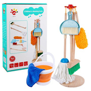 木质清洁打扫仿真过家家玩具男孩女孩练习做家务组合扫把工具套装