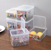 日本进口冰箱水果蔬菜保鲜盒家用带盖冷藏半翻盖塑料食品收纳盒子