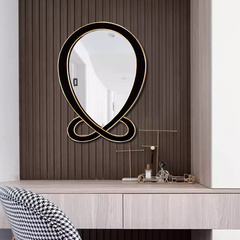 现代卧室梳妆镜艺术玄关镜异形化妆镜简约浴室镜壁挂装饰镜酒店镜