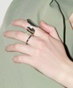 2023年杂志款个性不规则造型金属开口大小可调节指环戒指