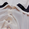 rom2显瘦灯笼袖 JK制服小衫 海军领法式学院风 甜美雪纺衫小罩衫