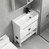 小户型浴室柜洗手盆吊柜组合转角太空，铝落地式洗漱台窄长，70*30cm