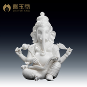 戴玉堂(戴玉堂)陶瓷《13吋象神》泰国佛像，供奉家用印度象头神财天像摆件