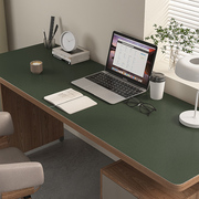 书桌垫子学生写字台绿色，鼠标垫超大电脑办公室电竞桌面，垫皮革桌布