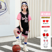 儿童篮球服速干假两件定制比赛队服女童女生透气幼儿套装夏季球衣