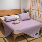 时尚紫色家用双人床夏季竹席凉席易折叠可携式软席印尼藤席套