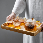 绿茗居玻璃茶壶套装家用泡茶器茶具带过滤花草茶壶蒸煮耐热泡茶壶