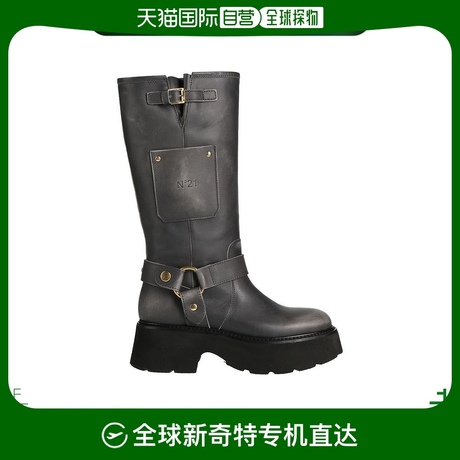 橡胶底真皮靴