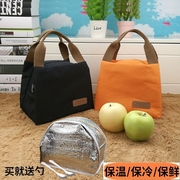 韩版手提保温包加厚防水饭盒袋男女午餐包便当包包妈咪小拎包布包