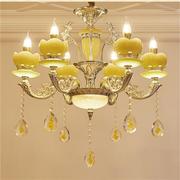 新 欧式吊灯 玉石水晶蜡烛灯客厅餐厅灯饰卧室锌合金灯具后现代