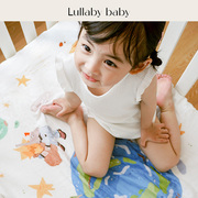 lullabybaby婴儿床笠纯棉纱布宝宝床单婴儿童床床罩床单夏季0-3岁