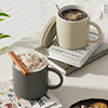 日本asvel桌面保温马克杯陶瓷，内胆带盖办公保冷咖啡杯带柄泡茶杯