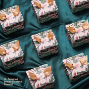 结婚喜糖盒子森系欧式创意小糖盒婚礼个性，糖果礼盒装粉色纸盒子空