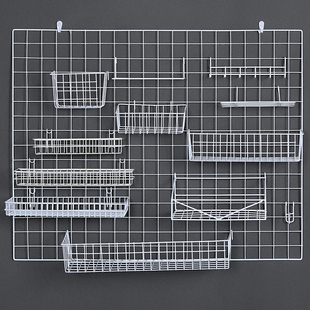 铁艺网格照片墙装饰置物架ins 卧室宿舍少女心铁网格房间挂墙网红