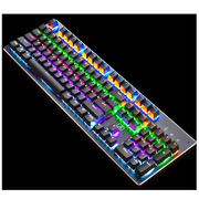 新盟KB1000金属机械键盘青轴背光游戏家用有线办公吃鸡键盘
