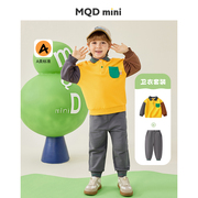 MQDmini童装儿童套装男童运动服卫衣卫裤两件套春装宝宝春秋衣服