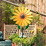装饰风车户外铁艺旋转大号庭院子室外农村小院花园摆件布置向日葵