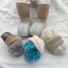 羊皮毛一体婴儿学步鞋秋冬袜鞋6-12个月男女，宝宝加厚软底防滑棉靴