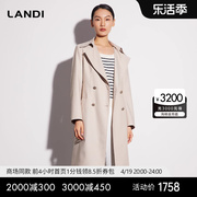 商场同款LAND色双排扣高级感长款风衣外套女秋季大衣