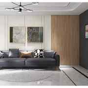 新中式线条木格栅壁纸客厅沙发，电视背景墙纸卧室床头墙布大气轻奢