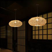 中式吊灯客厅创意藤编灯茶室组合灯具创意定制禅意民宿餐厅灯饰