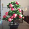 仿真辣椒树超市假花仿真水果摆件桃子苹果树，盆栽客厅新年装饰假花