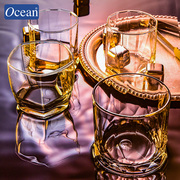 Ocean进口威士忌酒杯家用水晶玻璃洋酒杯轻奢高档高级感套装