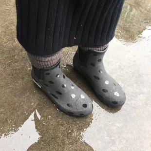 雨靴女士大码雨鞋橡胶低筒短靴防水防滑中青年妈妈款短筒雨鞋