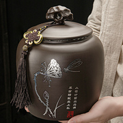 紫砂茶叶罐2斤装大号密封防潮储存黑茶，普洱茶缸茶罐茶叶包装家用