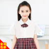 深圳市小学生礼服校服女装夏装，夏季制服表演白短袖(白短袖)衬衫升级版面料