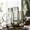 北欧现代简约台面花瓶，客厅餐桌轻奢玻璃，花瓶透明水养插花装饰摆件