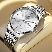 瑞士阿玛妮手表男士机械表，十大品牌钢带防水时尚潮流石英男款