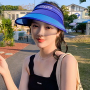 夏天帽子女款2023防紫外线，防晒帽遮阳帽，空顶帽子拼接款式潮牌