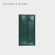 Colvon Klona2022长款女士牛皮手拿包简约气质软皮钱包卡包女
