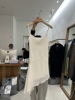 韩国东大门女装2024春夏时尚，波点不规则，拼接显瘦吊带连衣裙女