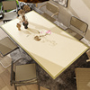 新中式桌布中国风简约古典皮革桌布防水防油免洗台布餐桌垫桌面垫