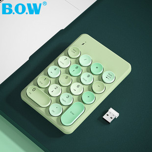 bow无线蓝牙数字键盘，鼠标套装外接笔记本，台式小键盘迷你财务会计